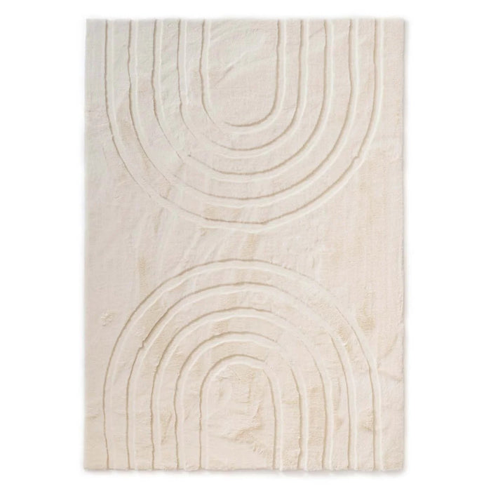 Tapeso Fluffy vloerkleed - Carvy crème - 200x290 cm