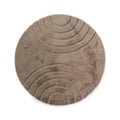 Tapeso Fluffy vloerkleed rond - Carvy taupe - 120 cm