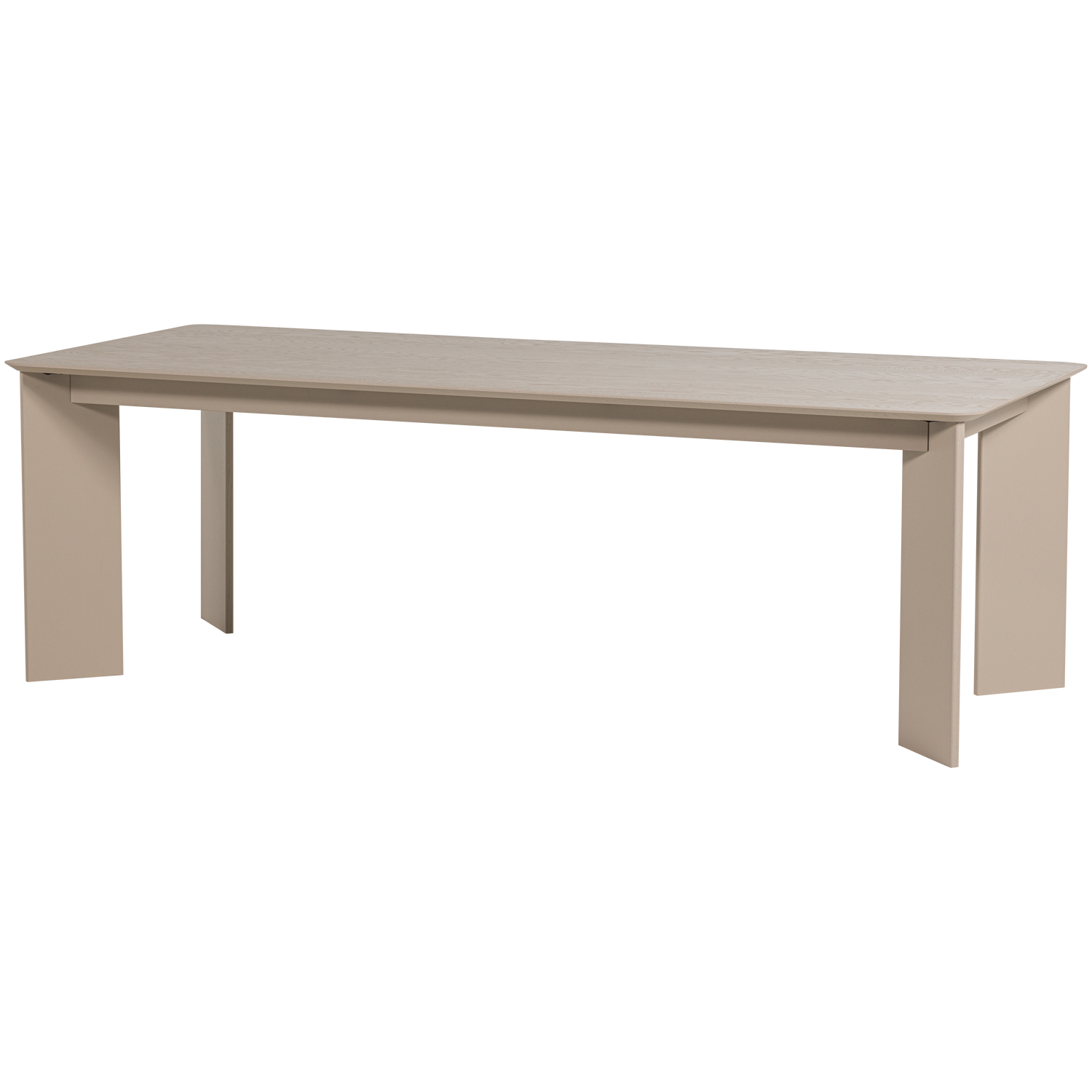 WOOOD Tablo Eettafel Afgerond DL - Eikenhout - Dakargrau - 76x239x99