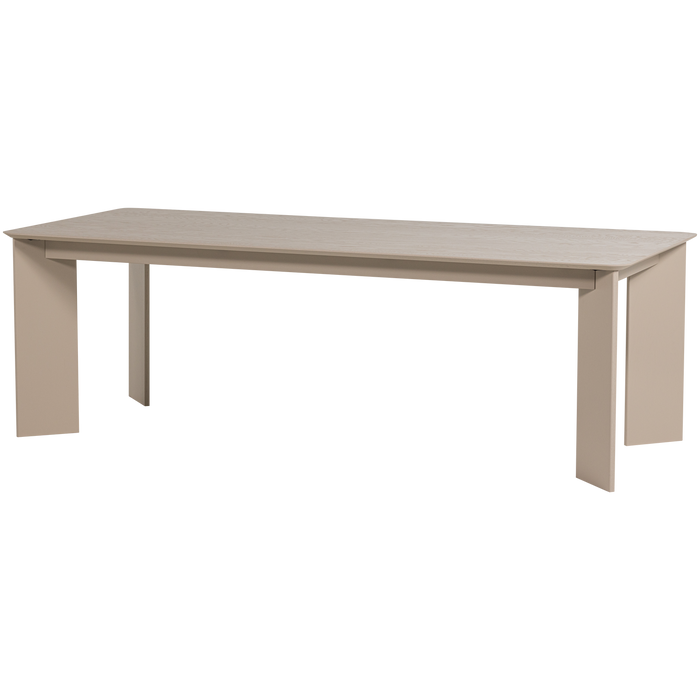 WOOOD Tablo Eettafel Afgerond DL - Eikenhout - Dakargrau - 76x239x99