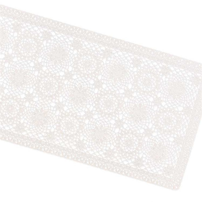 Unique Living | Tafelloper Amira vinyl 40x150cm ivoor