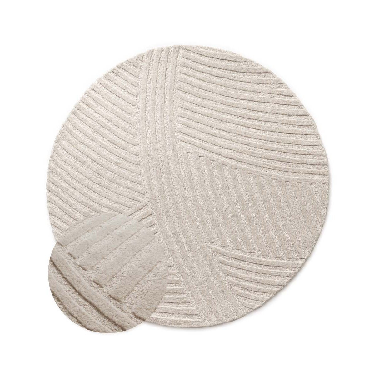 Nordic Weavers Design vloerkleed rond - Balans Field ivoor - 150 cm