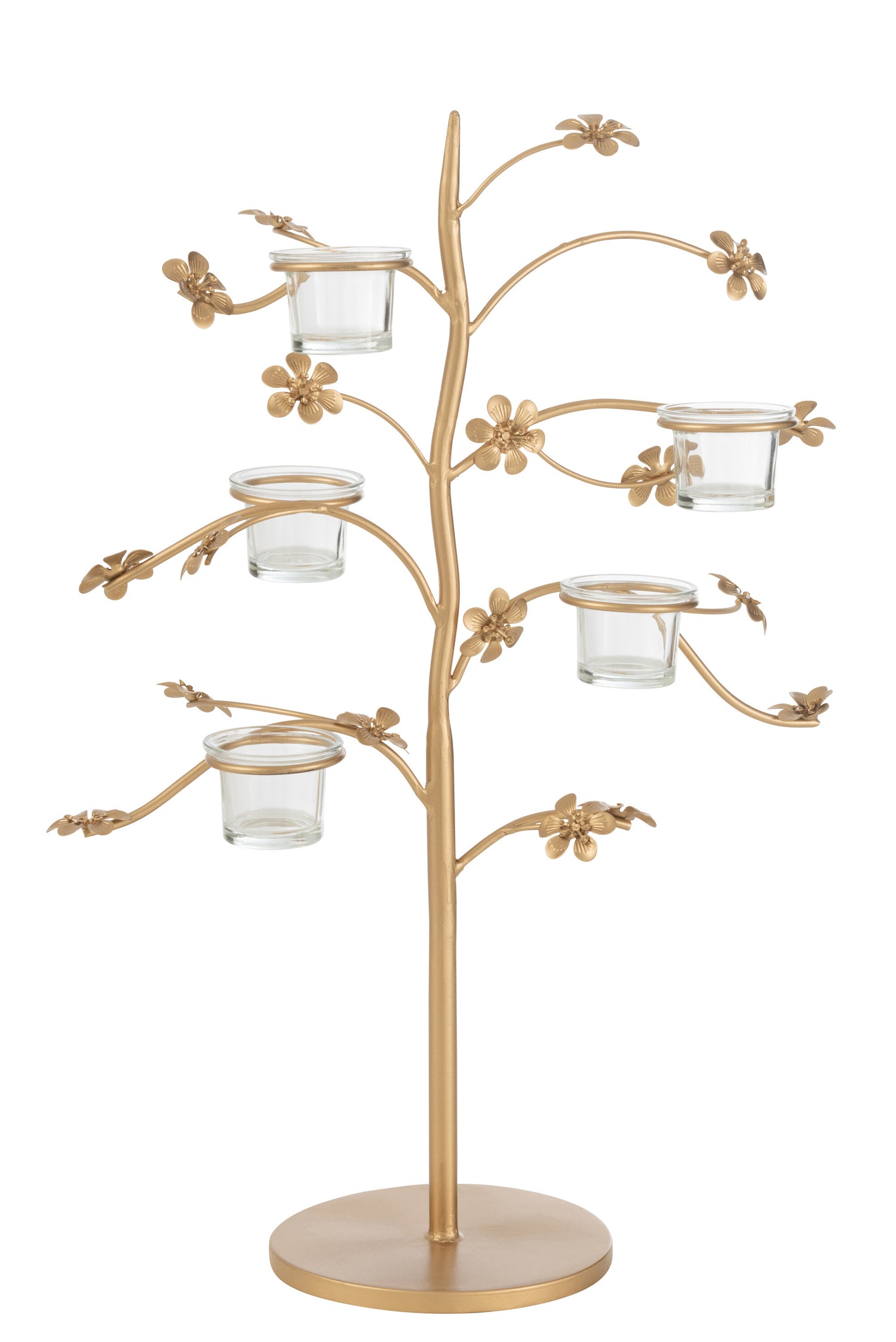 J-line - Kandelaar Tafel Metaal Goud - 36x16x54cm