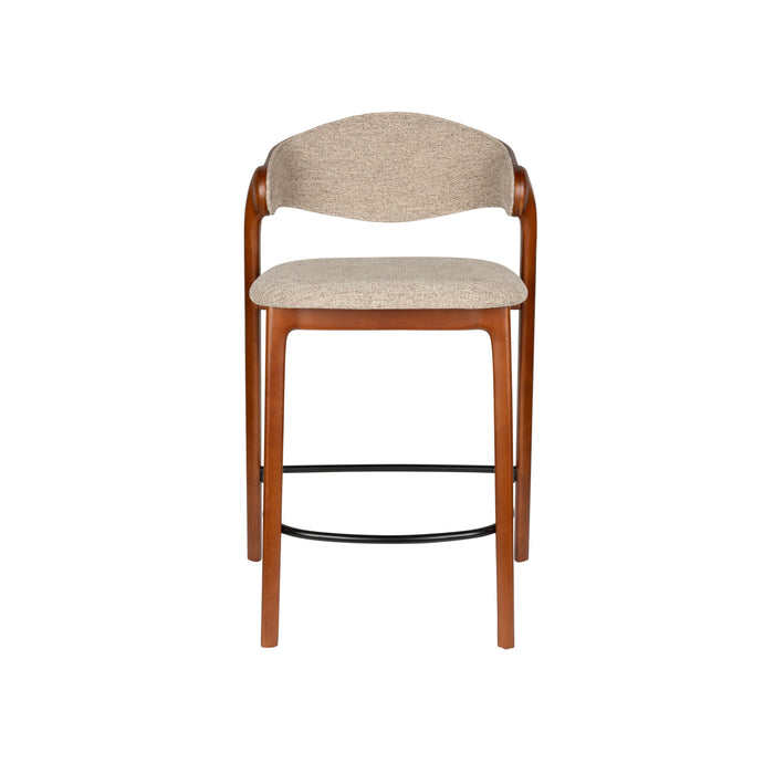 Dutchbone Babington Counter| Barkruk 65 cm Walnoot - Set van 2 - Bruin