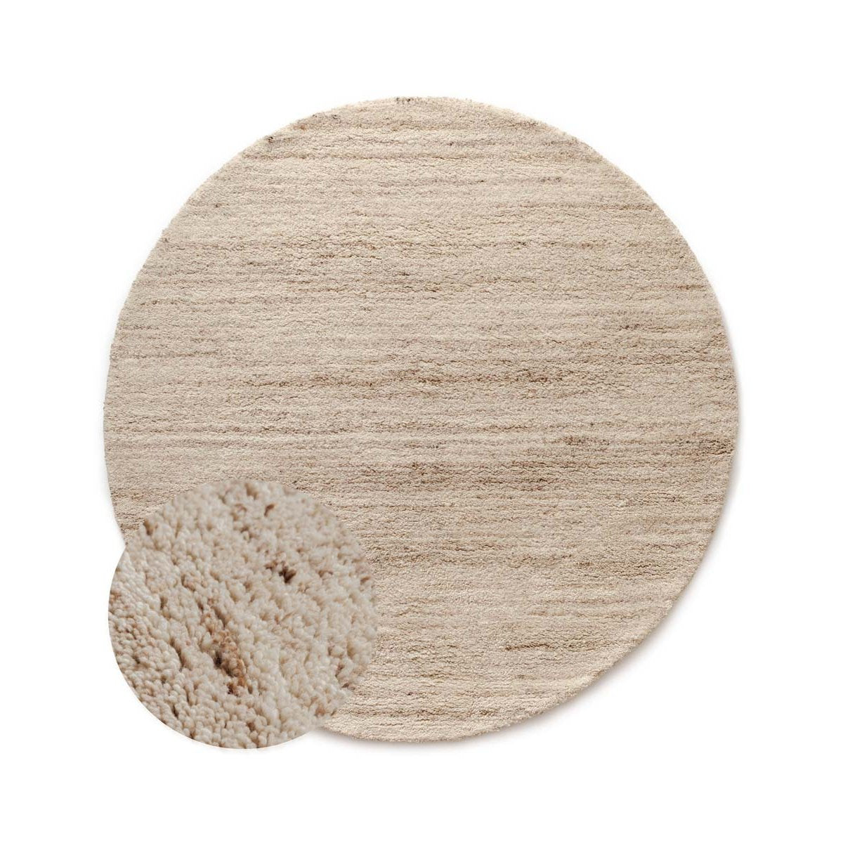 Nordic Weavers Rond berber vloerkleed - Nomad beige - 150 cm