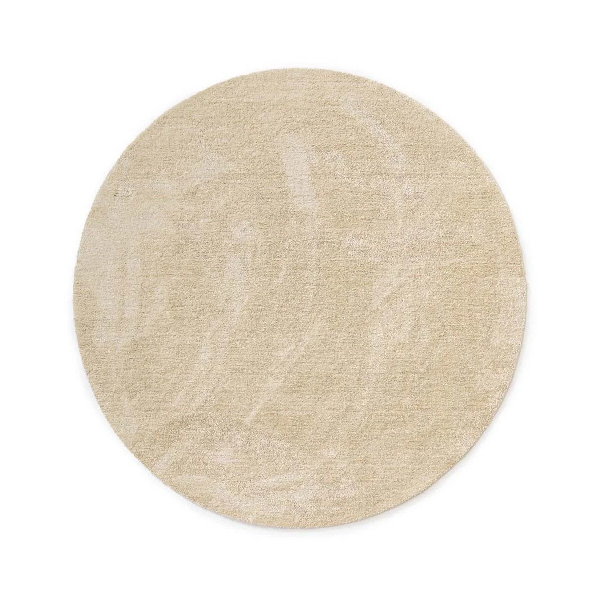 Tapeso Wasbaar vloerkleed rond - Softwash crème - 80 cm