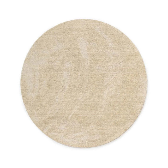 Tapeso Wasbaar vloerkleed rond - Softwash crème - 80 cm