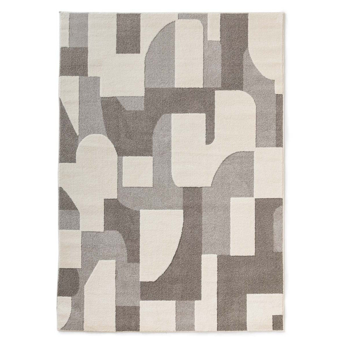 Nordic Weavers Japandi vloerkleed - Ridge Elv crème|grijs - 120x170 cm