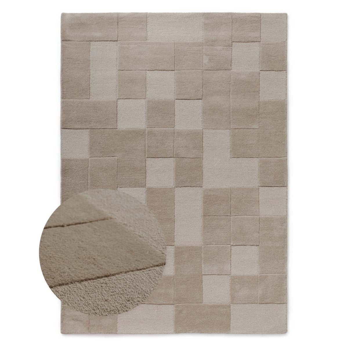 Nordic Weavers Retro vloerkleed - Summit Check beige - 300x400 cm