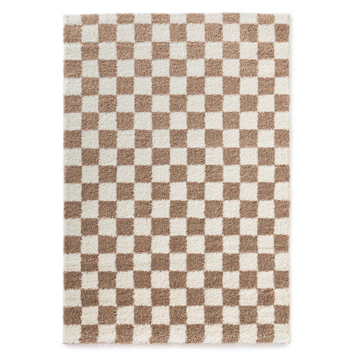 Boho&me Checkerboard vloerkleed - Check ivoor|beige - 160x230 cm