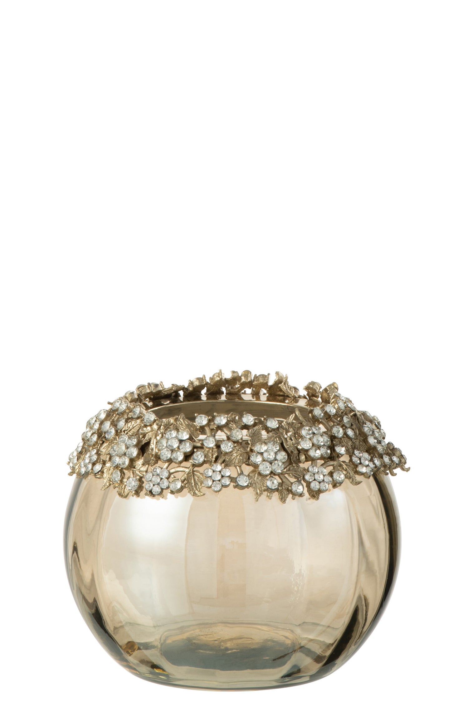 J-line - Theelichthouder Volve Metaal Goud Medium - 10x7.6x10cm