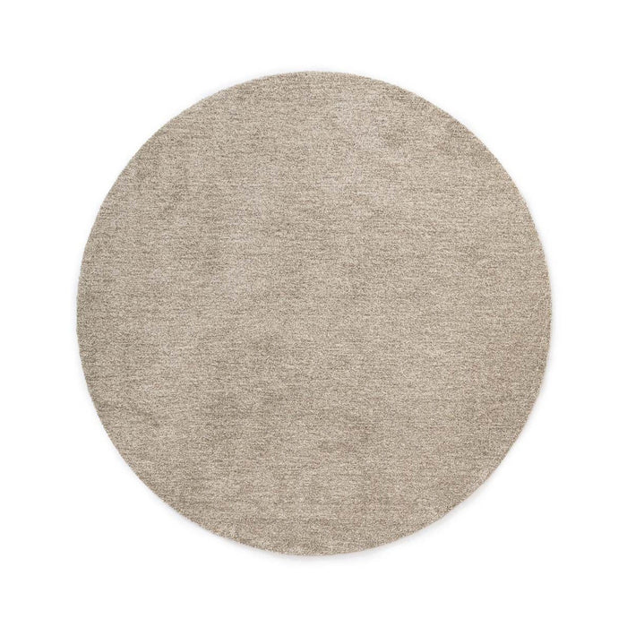 Tapeso Wasbaar vloerkleed rond - Softwash zandkleur - 200 cm