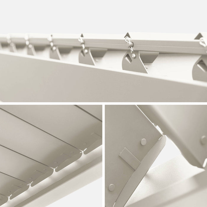 sweeek - Pergola met lamellendak, 3x3m, verstelbare lamellen V2
