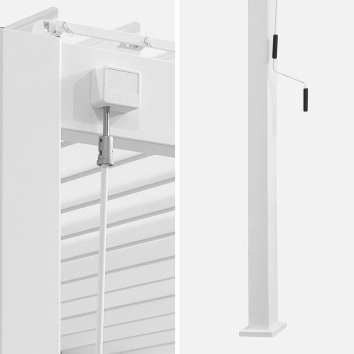 sweeek - Aangebouwde pergola van aluminium met draaibare lamellen 4x3m