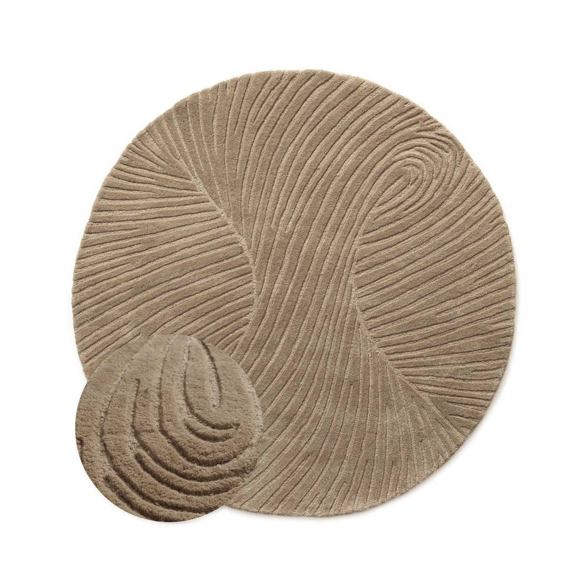 Nordic Weavers Design vloerkleed rond - Balans Tree beige - 150 cm