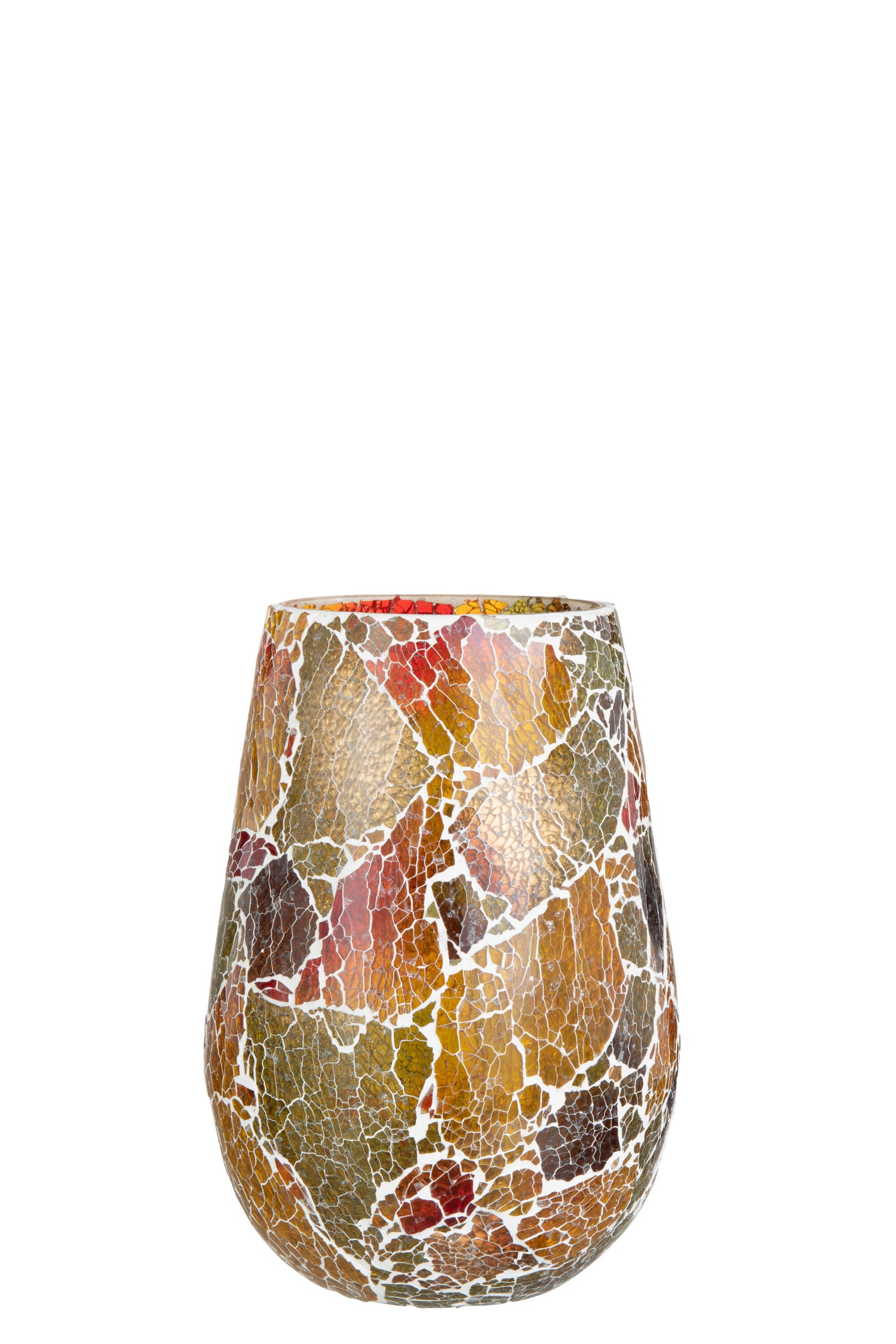 J-line - Kaarsenhouder Sunset Glas Multi Large - 17.5x17.5x26.5cm