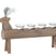 J-line - T-lichthouder Hert 4 Houders Hout Bruin - 47x11x29.5cm