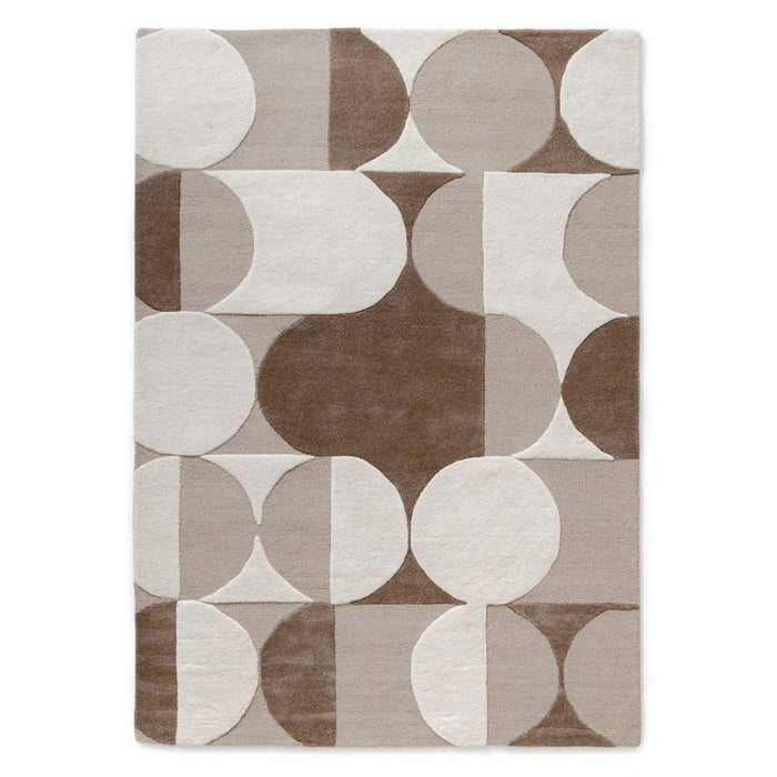 Nordic Weavers Retro vloerkleed - Summit Circles beige - 120x170 cm