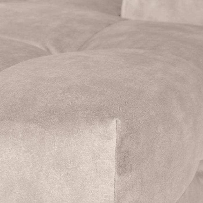 by fonQ Wies 3,5-zits Hoekbank Rechts - Fluweel - Taupe