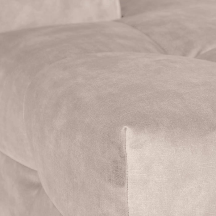 by fonQ Wies 3,5-zits Hoekbank Links - Fluweel - Taupe