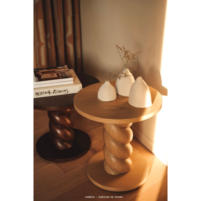 Tikamoon - Bijzettafeltje in mindihout Liza, bruin