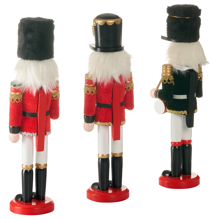 Beliani - LAGAN - Decoratief figuur set van 3 - Rood - Dennenhout