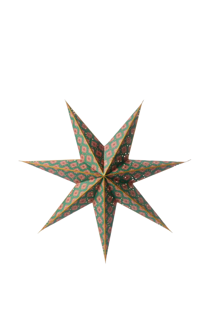 Sissy-Boy Groene kerstster met led-licht medium