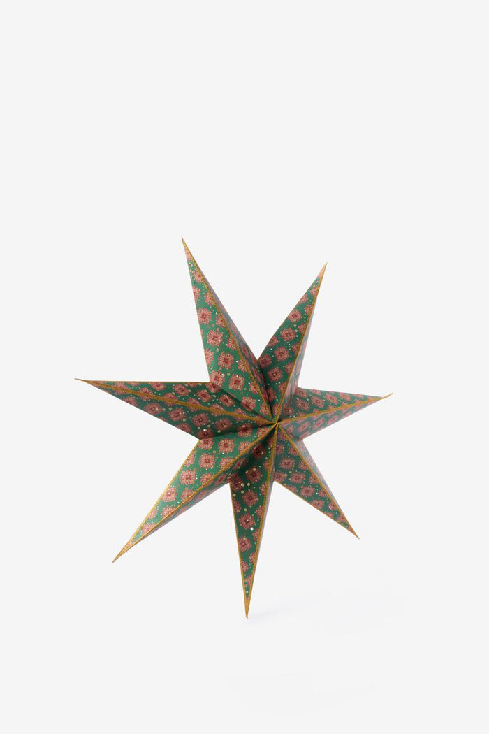 Sissy-Boy Groene kerstster met led-licht medium