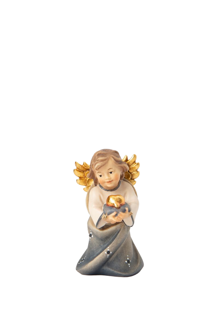 Sissy-Boy Donkerblauwe houten kerstengel