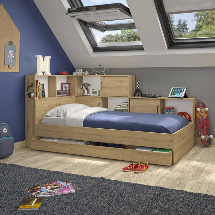 Calicosy - ERWAN Juniorbed 90x200 cm - H104 cm - Hout