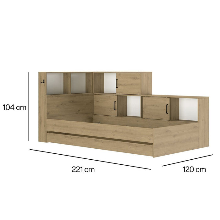 Calicosy - ERWAN Juniorbed 90x200 cm - H104 cm - Hout