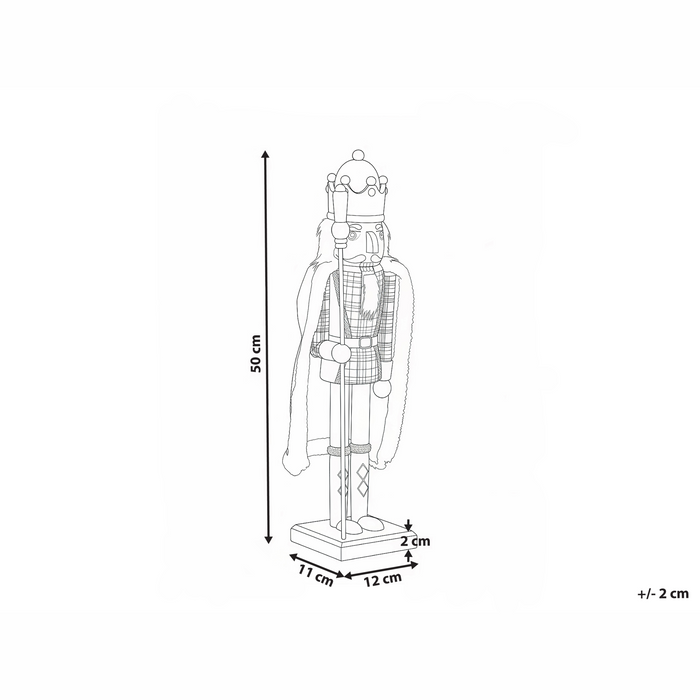 Beliani - HALLSJON - Decoratief figuur - Rood - Dennenhout