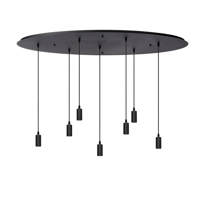 Atmooz Yoki 7 Hanglamp – Zwart – 125x55cm – 7 Pendels – E27