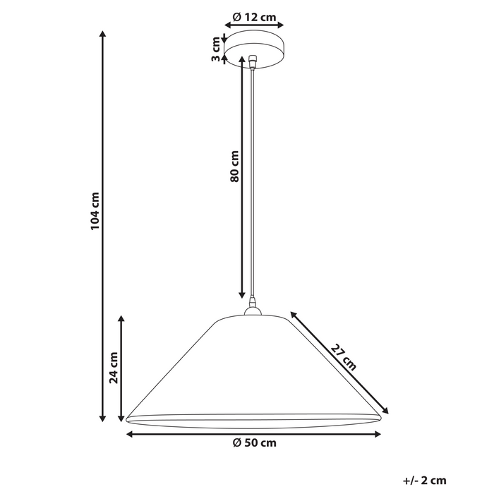 Beliani - BANCAL - Hanglamp - Naturel - Papierkoord