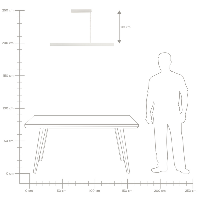 Beliani - ARENAS - Hanglamp LED - Wit - Aluminium|Rubberhout