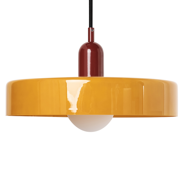 Beliani - PAALA - Hanglamp - Geel - Glas