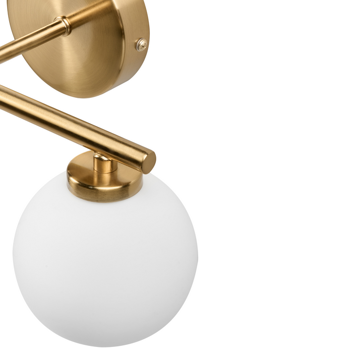 Beliani - GIJOU - Wandlamp met 2 lampen - Messing - Aluminium