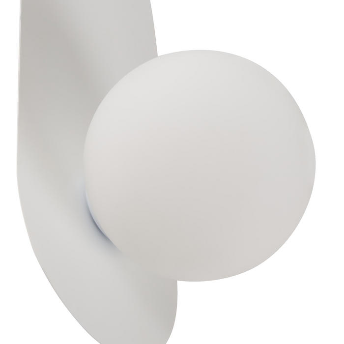 Beliani - LEISI - Wandlampen set van 2 - Wit - Opaalglas