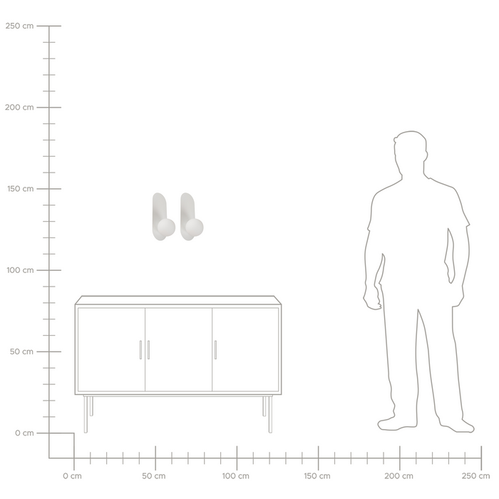 Beliani - LEISI - Wandlampen set van 2 - Wit - Opaalglas