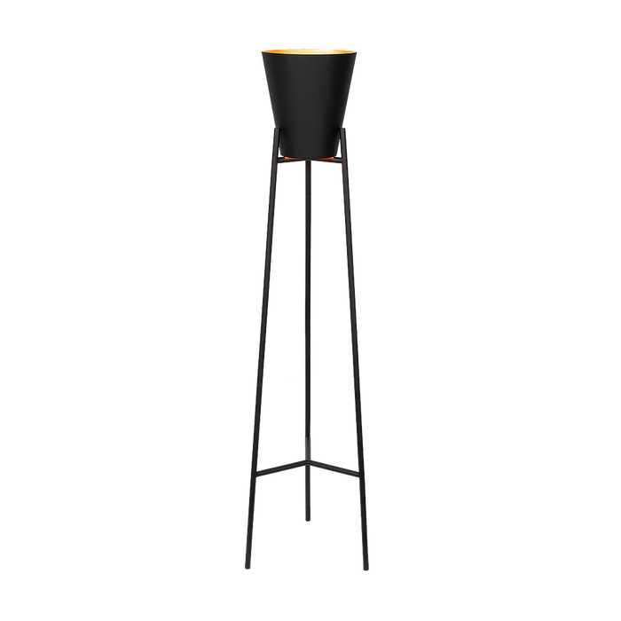 Atmooz Xavier Vloerlamp – Zwart|Gold – Ø33x150cm – E27