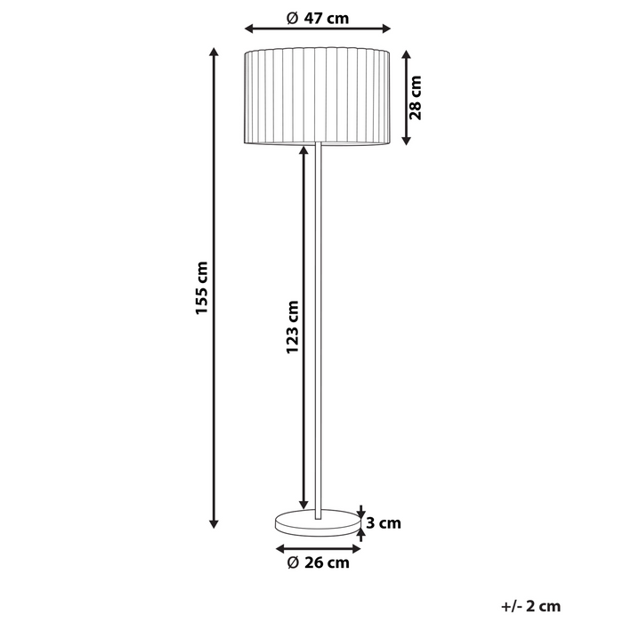 Beliani - LOURENS - Staande lamp - Bruin - IJzer|Linnen