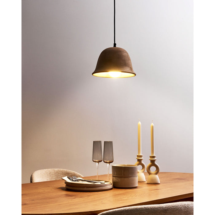 Beliani - GOIKA - Hanglamp - Lichtbruin - Mangohout