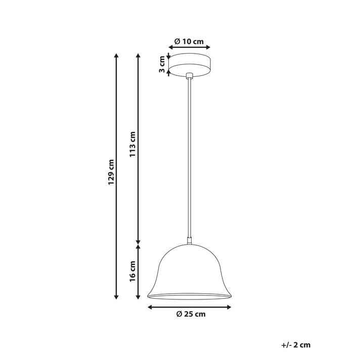 Beliani - GOIKA - Hanglamp - Lichtbruin - Mangohout