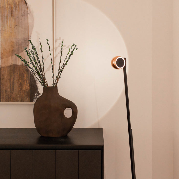 Atmooz Zyon Vloerlamp – Zwart – 25x23x163cm – 2x LED