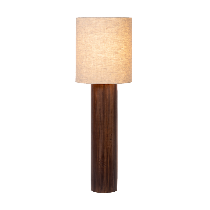 Atmooz Flores L Vloerlamp – Teak|Linnen – Ø35x110cm – E27