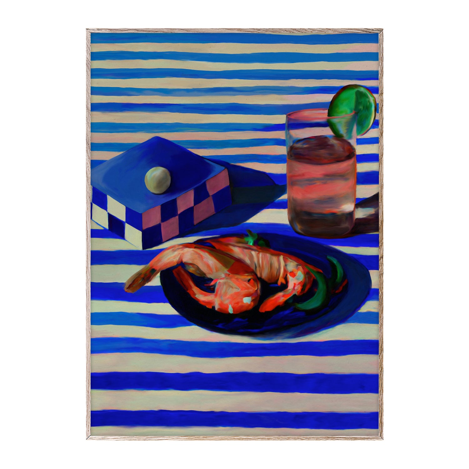 Paper Collective Shrimp & Stripes Poster - 30 x 40 cm