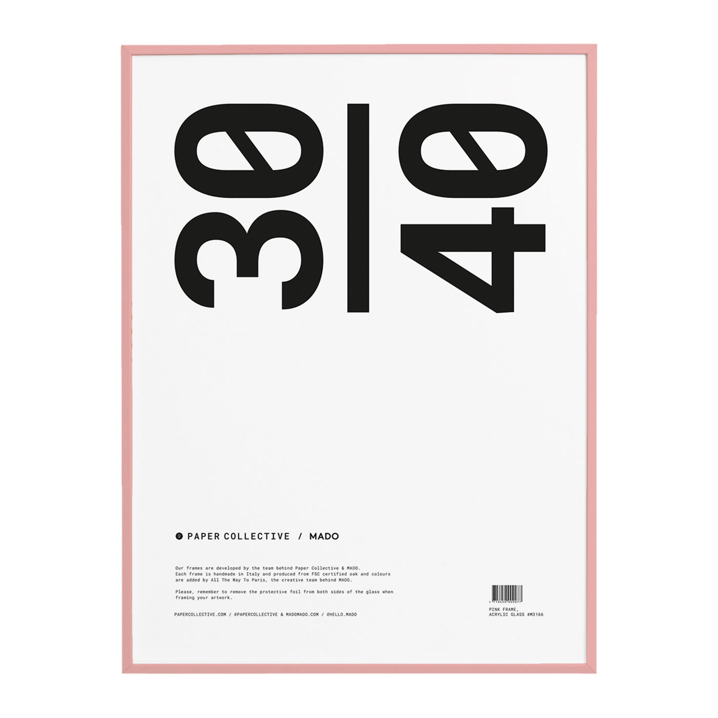 Paper Collective Frame Lijst 30 x 40 cm - Pink Pine