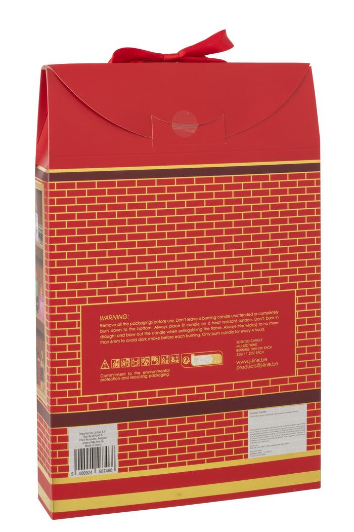 J-Line geurkaars Surprise Window - koraal|mix - 12 candles