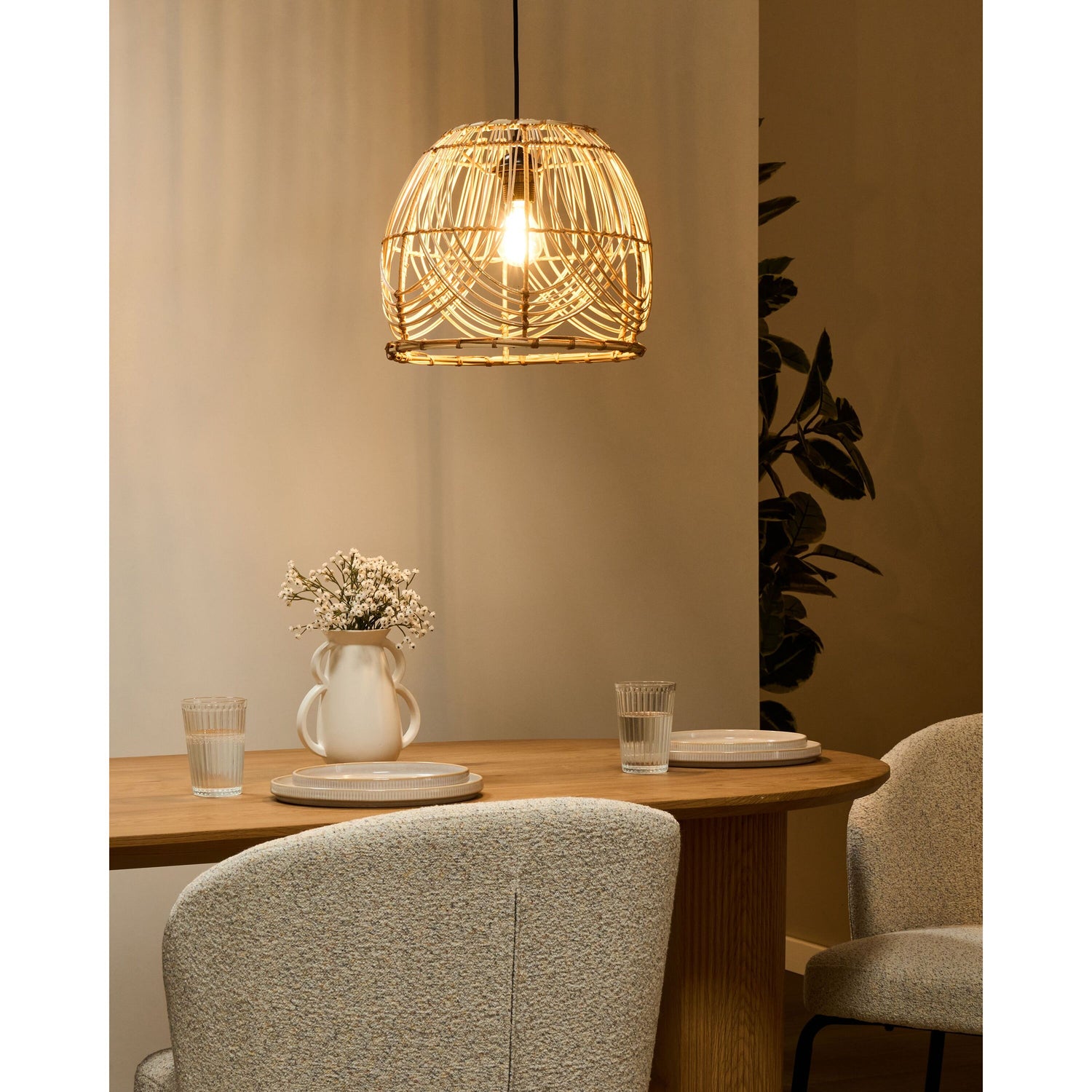 Beliani - POSTRERO - Hanglamp - Naturel - Rotan