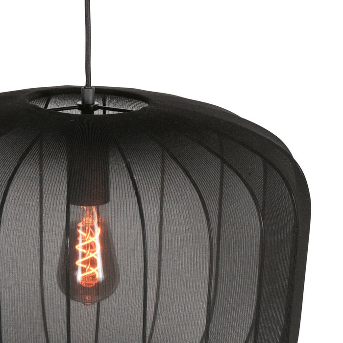 Anne Light & Home Hanglamp Sable Zwart Linnen Ø 55 cm